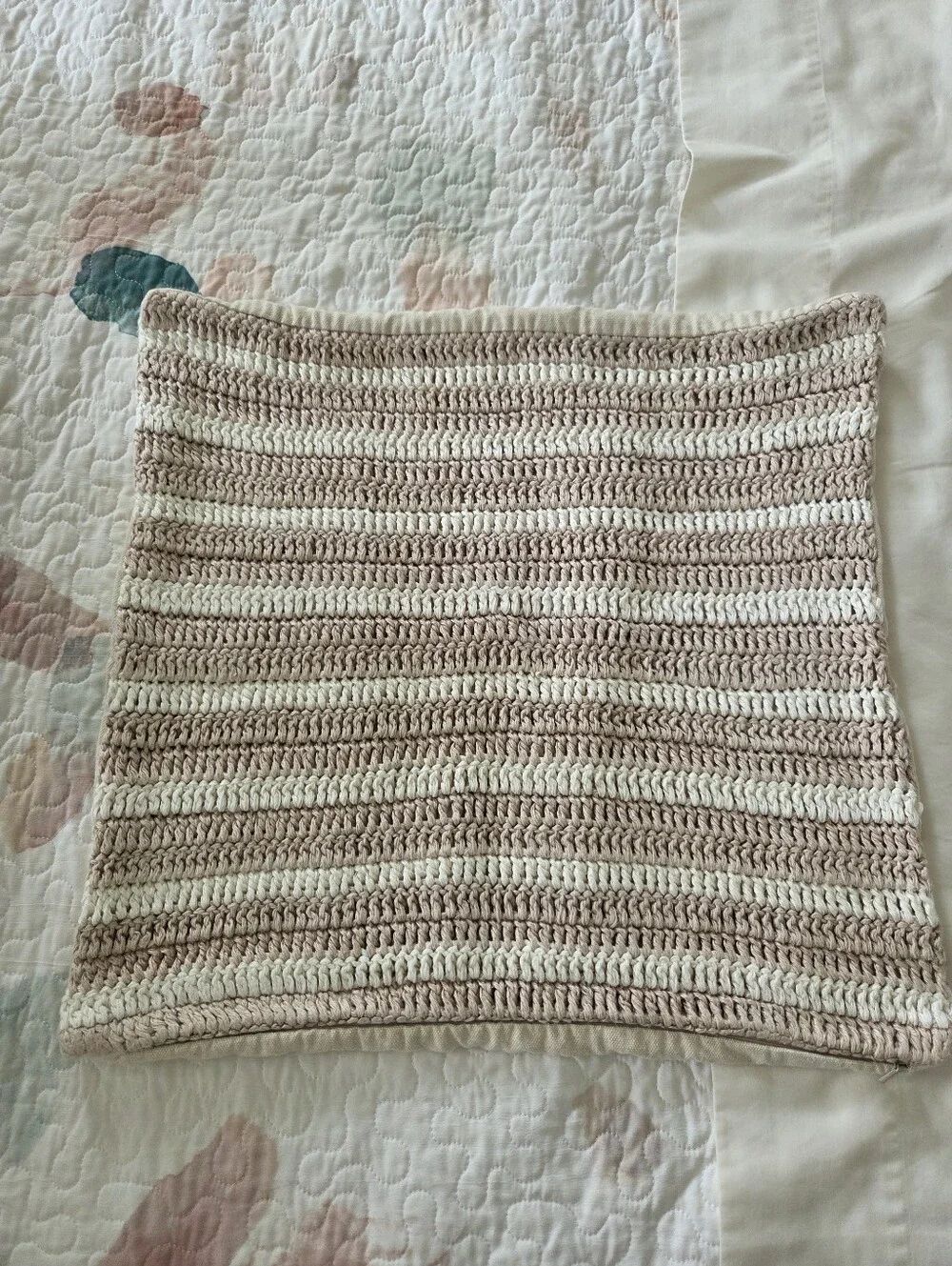 Crochet Linen Pillow Cover 20x20 | West Elm